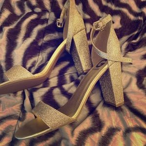 Guess Gold Glitter Heels